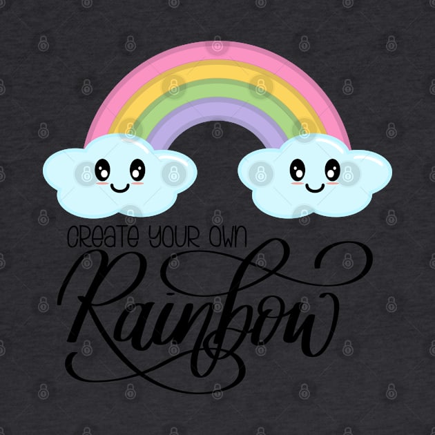 Create Your Own Rainbow with Kawaii Cute Clouds in Purple by Kelly Gigi